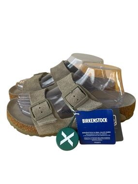 Birkenstock Arizona suede leather Sandals Slip-On Taupe soft walk 39 US 8